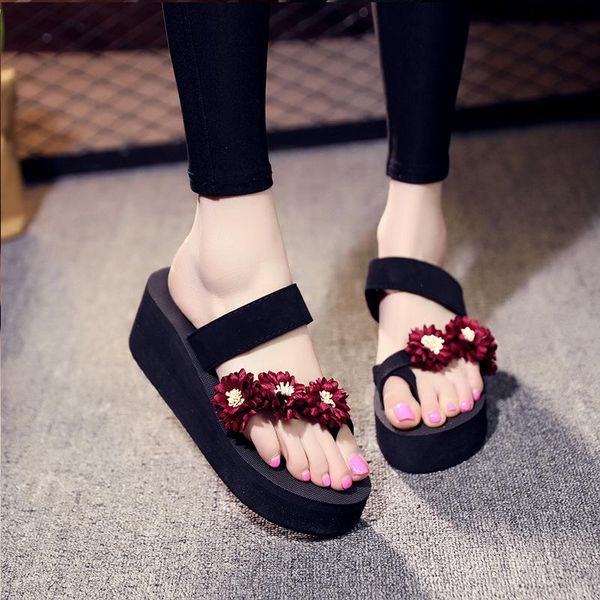 wedges sandals summer style flip flops platform gladiator slip-on shoes for woman casual slipper size 35-40, Black
wedges sandals summer style flip flops platform gladiator slip-on shoes for woman casual slipper size 35-40, Black