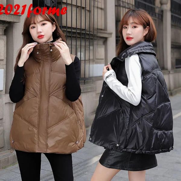 women's vests oversized women vest fashion cotton down for winter sleevelesss jacket coat solid outerwear femme waistcoat, Black;white
women's vests oversized women vest fashion cotton down for winter sleevelesss jacket coat solid outerwear femme waistcoat, Black;white