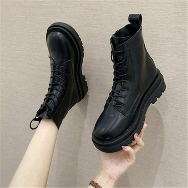 spring autumn leather women shoes fashion platform lace up ankle boots female sneakers punk chunky motorcycle botas beige black
spring autumn leather women shoes fashion platform lace up ankle boots female sneakers punk chunky motorcycle botas beige black