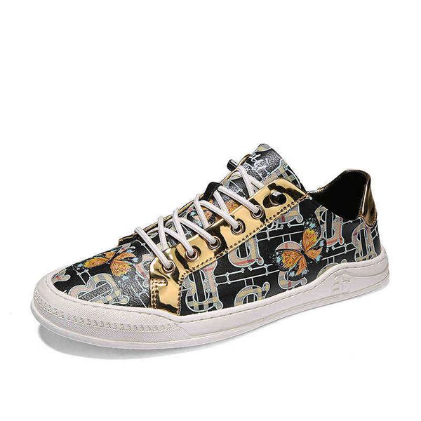european and korean leather casual board shoes men's fashion personalized printed net red soft lazy four, Black
european and korean leather casual board shoes men's fashion personalized printed net red soft lazy four, Black