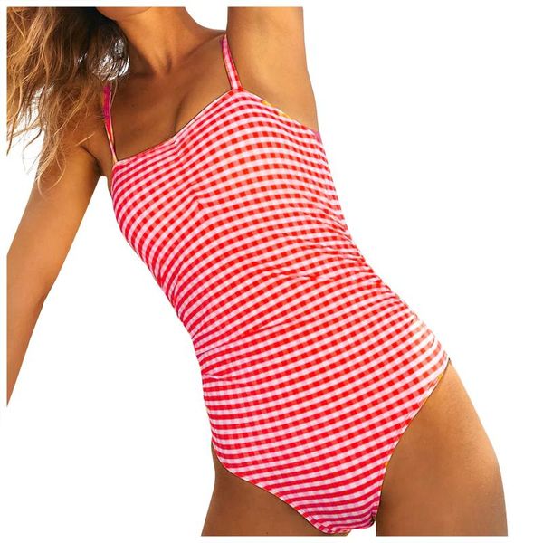 women's swimwear 2021 large size one piece plaid printed swimsuit multicolor leaky back, White;black
women's swimwear 2021 large size one piece plaid printed swimsuit multicolor leaky back, White;black