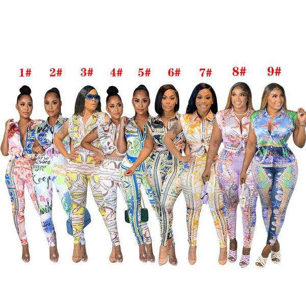 women's two piece pants zaggin 2021 autumn women printed 9-colors 2-piecessuit casual lady notched sleeveless short long leisure sets, White
women's two piece pants zaggin 2021 autumn women printed 9-colors 2-piecessuit casual lady notched sleeveless short long leisure sets, White