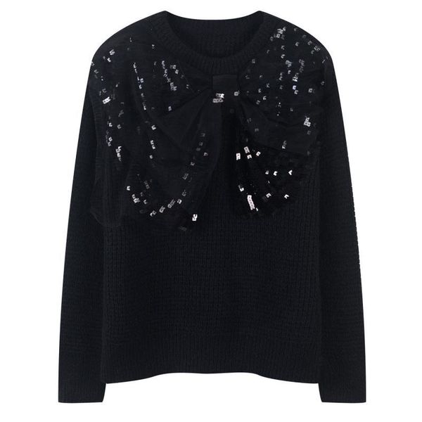 women's sweaters fall fashion patchwork beaded sequin sweater o-neck long sleeve oversized pullover ladies su5c, White;black
women's sweaters fall fashion patchwork beaded sequin sweater o-neck long sleeve oversized pullover ladies su5c, White;black