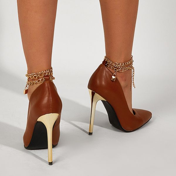 sandals spring autumn pointed toe woman pumps fashion metal chain design ankle buckle strap high heels women dress shoes yccu, Black
sandals spring autumn pointed toe woman pumps fashion metal chain design ankle buckle strap high heels women dress shoes yccu, Black