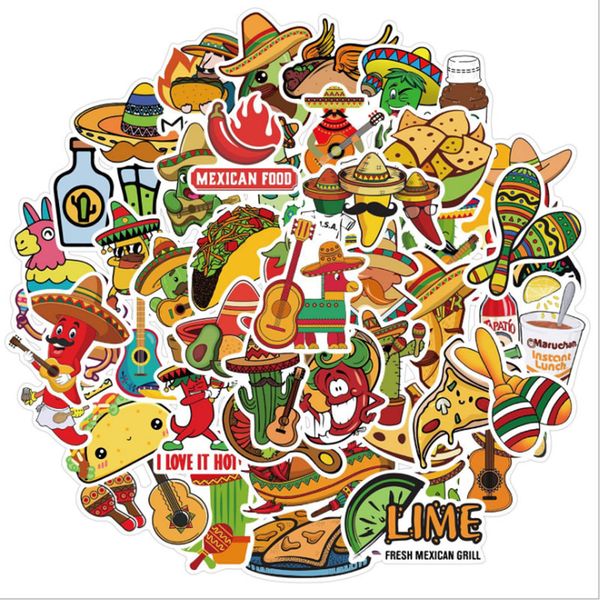 50 pcs mexican style food graffiti waterproof skateboard travel suitcase phone lapluggage stickers cute kids girl toys
50 pcs mexican style food graffiti waterproof skateboard travel suitcase phone lapluggage stickers cute kids girl toys