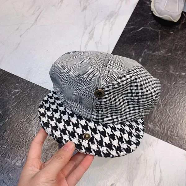 202103-xx academic style houndstooth button plaid leisure lady octagonal hat men women visors cap stingy brim hats, Blue;gray
202103-xx academic style houndstooth button plaid leisure lady octagonal hat men women visors cap stingy brim hats, Blue;gray