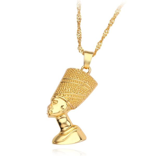 pendant necklaces egyptian queen nefertiti for women men jewelry gold color wholesale jewellery african gifts, Silver
pendant necklaces egyptian queen nefertiti for women men jewelry gold color wholesale jewellery african gifts, Silver