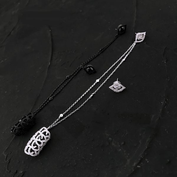 s925 sterling silver fashion black rattan zircon ear clip back earrings personality cool trend luxury brand monaco jewelry gift for girlfrie
s925 sterling silver fashion black rattan zircon ear clip back earrings personality cool trend luxury brand monaco jewelry gift for girlfrie