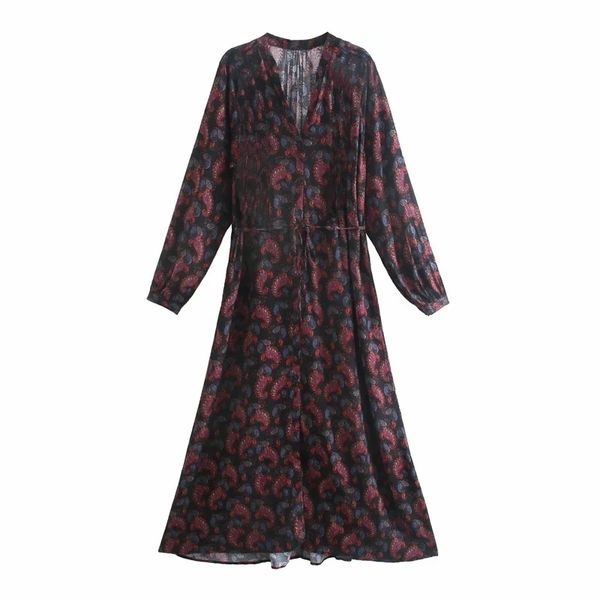 spring women vintage paisley print v neck single breasted midi dress female long sleeve clothes casual lady loose vestido d7265 210430, Black;gray
spring women vintage paisley print v neck single breasted midi dress female long sleeve clothes casual lady loose vestido d7265 210430, Black;gray