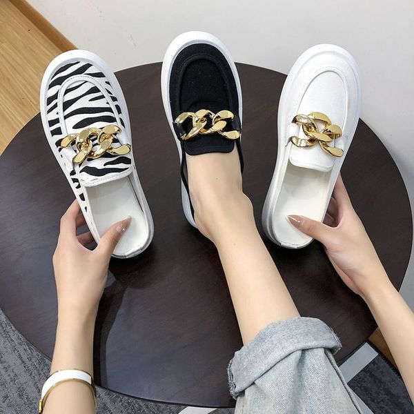 slippers brand design gold chain women slipper closed toe slip on mules shoes round platform casual slides flip flop w, Black
slippers brand design gold chain women slipper closed toe slip on mules shoes round platform casual slides flip flop w, Black