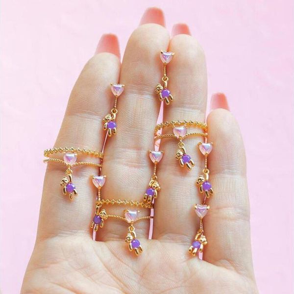dangle & chandelier 2021 design cute lovely gold color animal earring for girl women white heart cz paved sweet bear charm drop, Silver
dangle & chandelier 2021 design cute lovely gold color animal earring for girl women white heart cz paved sweet bear charm drop, Silver