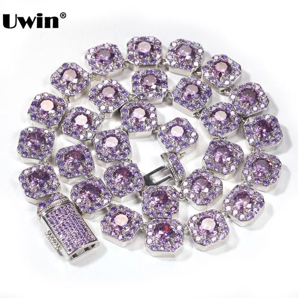 chains uwin 9mm two tone purple baguette cz necklaces for women iced out cubic zirconia choker fashion jewelry gift, Silver
chains uwin 9mm two tone purple baguette cz necklaces for women iced out cubic zirconia choker fashion jewelry gift, Silver