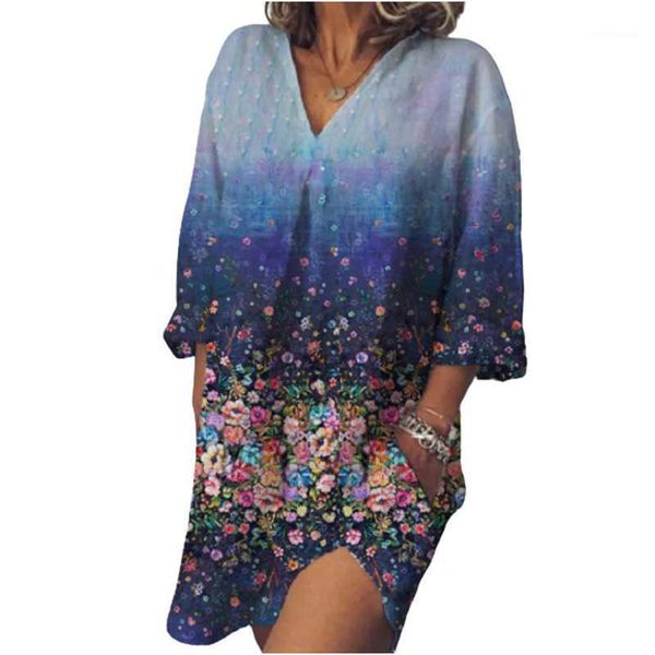 casual dresses women vintage floral print loose dress 3/4 sleeve 2021 spring summer v-neck boho with pockets 3xl large size, Black;gray
casual dresses women vintage floral print loose dress 3/4 sleeve 2021 spring summer v-neck boho with pockets 3xl large size, Black;gray