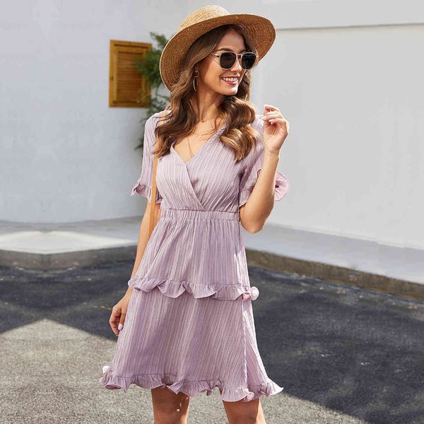 jumpsuit elegant purple slim ruffles women mini v neck casual short sleeve es vestidos spring summer, Black;white
jumpsuit elegant purple slim ruffles women mini v neck casual short sleeve es vestidos spring summer, Black;white