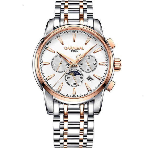 switzerland multifunctional mechanical carnival watches men automatic self wind alendar moon phase 2021, Slivery;brown
switzerland multifunctional mechanical carnival watches men automatic self wind alendar moon phase 2021, Slivery;brown