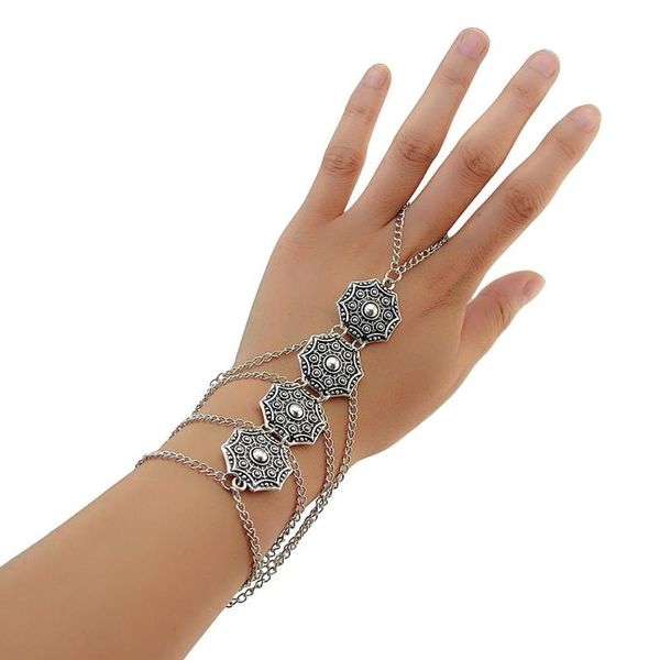 link, chain retro punk vintage wide cuff bohemian ethnic ankle bracelet round carving flower coin color wristband bangle women men jewelry, Black
link, chain retro punk vintage wide cuff bohemian ethnic ankle bracelet round carving flower coin color wristband bangle women men jewelry, Black