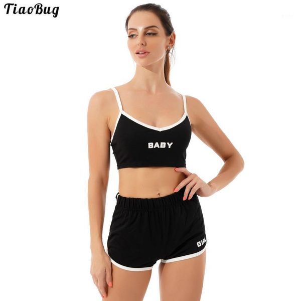 yoga outfit tiaobug summer women 2pcs cotton suit v neck straps letters print open upper back cropped vest and shorts set for gym
yoga outfit tiaobug summer women 2pcs cotton suit v neck straps letters print open upper back cropped vest and shorts set for gym