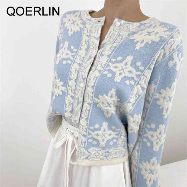 heavy industry embroidery flowers o-neck long sleeve single-breasted knit cardigan sweater coat women blue knitting 210601, White
heavy industry embroidery flowers o-neck long sleeve single-breasted knit cardigan sweater coat women blue knitting 210601, White