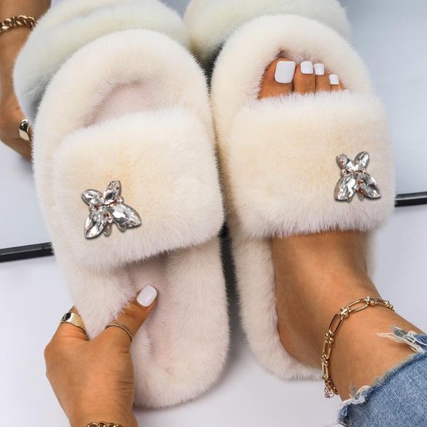 slippers women luxury rhinestone butterfly faux fur slides fluffy flip flops platform sandals plush casual shoes, Black
slippers women luxury rhinestone butterfly faux fur slides fluffy flip flops platform sandals plush casual shoes, Black