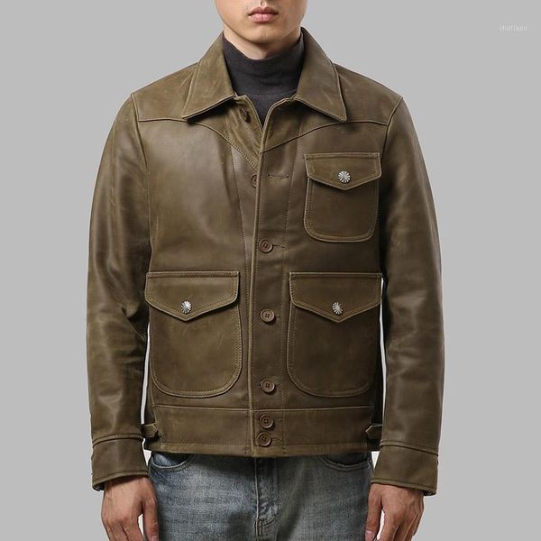 men's jackets description 1935 read asian size excellent cow leather winter jacket classic cowhide coat, Black;brown
men's jackets description 1935 read asian size excellent cow leather winter jacket classic cowhide coat, Black;brown