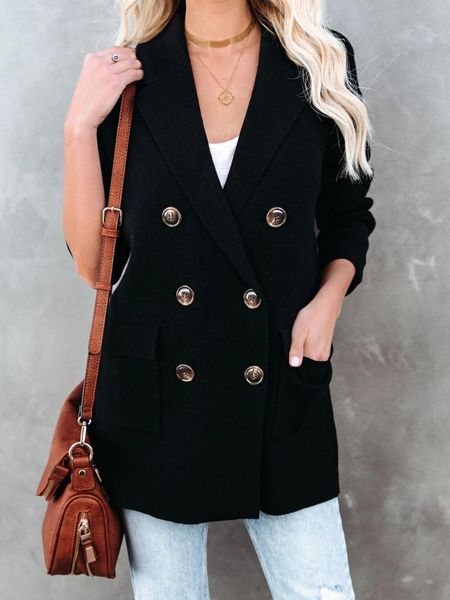 women's suits & blazers black oversize blazer women casual long sleeve lapel collar plus size knit cardigan autumn elegant double breas, White;black
women's suits & blazers black oversize blazer women casual long sleeve lapel collar plus size knit cardigan autumn elegant double breas, White;black