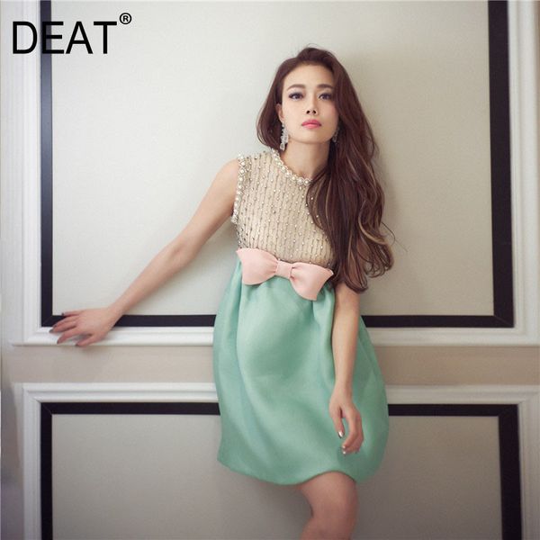 women green patchwork bow diamonds zipper a-line dress round neck sleeveless slim fit fashion tide summer 7e0093 210421, Black;gray
women green patchwork bow diamonds zipper a-line dress round neck sleeveless slim fit fashion tide summer 7e0093 210421, Black;gray