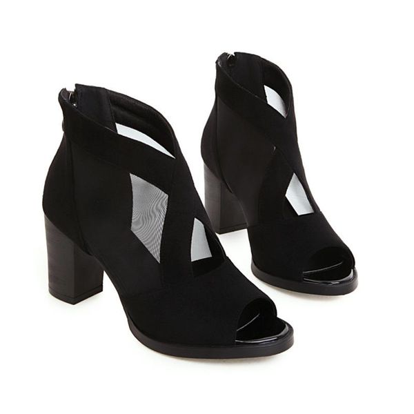 boots women ankle concise mesh square heels peep toe pumps zip solid kid suede summer spring autumn 2021 shoes, Black
boots women ankle concise mesh square heels peep toe pumps zip solid kid suede summer spring autumn 2021 shoes, Black