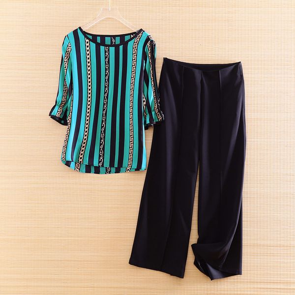 dress high-end spring and summer women 2 pieces set stripe shirt + black wide-leg pants elegant lady casual suit s-xl, Black;gray
dress high-end spring and summer women 2 pieces set stripe shirt + black wide-leg pants elegant lady casual suit s-xl, Black;gray