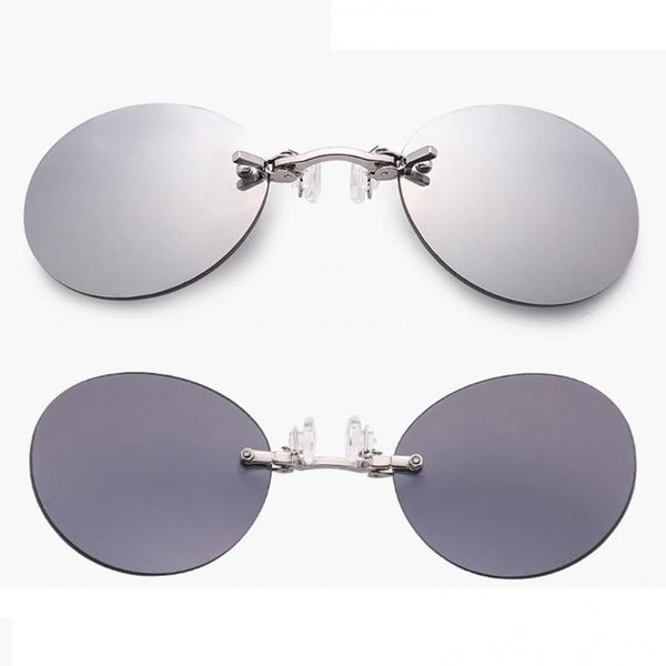 sunglasses fashion clip nose frameless anti-reflective round hd lenses glasses convenient to wear fooutdoor activities, White;black
sunglasses fashion clip nose frameless anti-reflective round hd lenses glasses convenient to wear fooutdoor activities, White;black