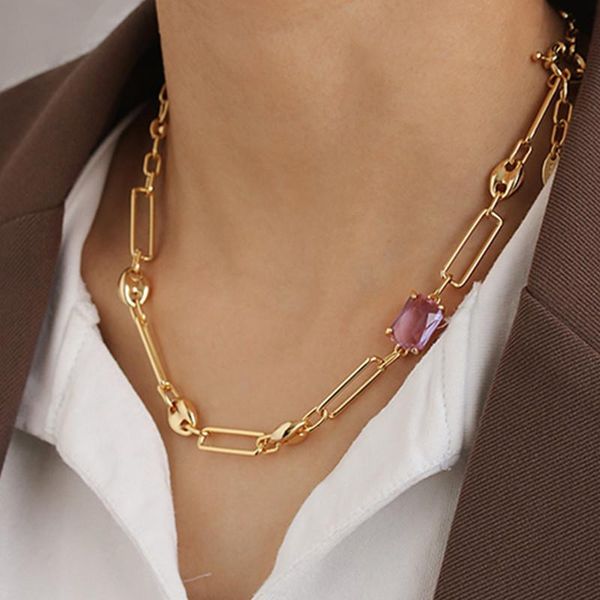chains trendy women fashion hollow chain asymmetrical purple rhinestone gold silver volor metal necklace for jewelry
chains trendy women fashion hollow chain asymmetrical purple rhinestone gold silver volor metal necklace for jewelry