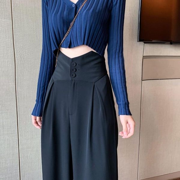 women's pants & capris women high wasit full length spring autumn office lady chiffon solid button woman suit euro-america style, Black;white
women's pants & capris women high wasit full length spring autumn office lady chiffon solid button woman suit euro-america style, Black;white