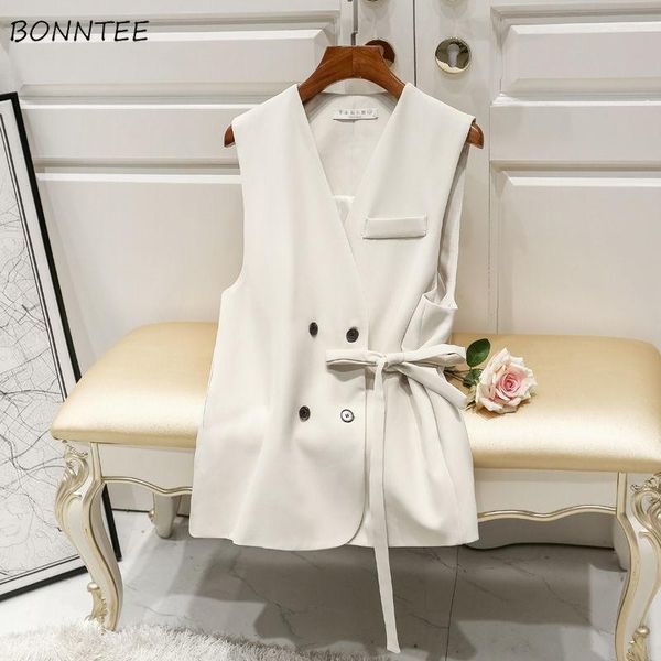 women's vests beige women spring female korean outwear thin all-match sleeveless double breasted design solid lady elegant clothing, Black;white
women's vests beige women spring female korean outwear thin all-match sleeveless double breasted design solid lady elegant clothing, Black;white