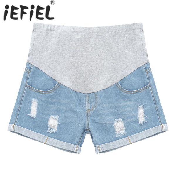 maternity bottoms ripped denim shorts pregnant women hemming pregnancy adjustable waist belly loose jeans short pants, White
maternity bottoms ripped denim shorts pregnant women hemming pregnancy adjustable waist belly loose jeans short pants, White