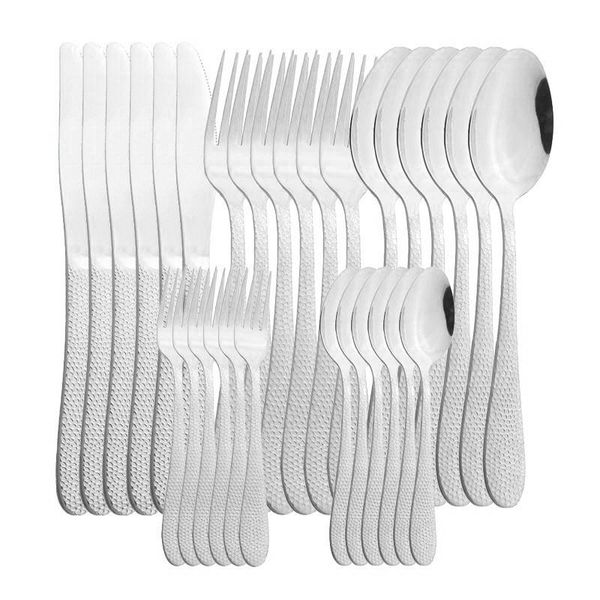 30pcs/set silver tableware set stainless steel cutlery knives forks spoon silverware sets gold dinnerware home kitchen
30pcs/set silver tableware set stainless steel cutlery knives forks spoon silverware sets gold dinnerware home kitchen