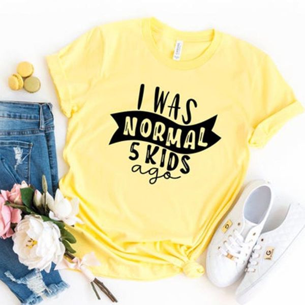 women's t-shirt i was normal 5 kids ago funny women shirts girl plus size cotton streetwear hipster female mom life tees drop ship, White
women's t-shirt i was normal 5 kids ago funny women shirts girl plus size cotton streetwear hipster female mom life tees drop ship, White