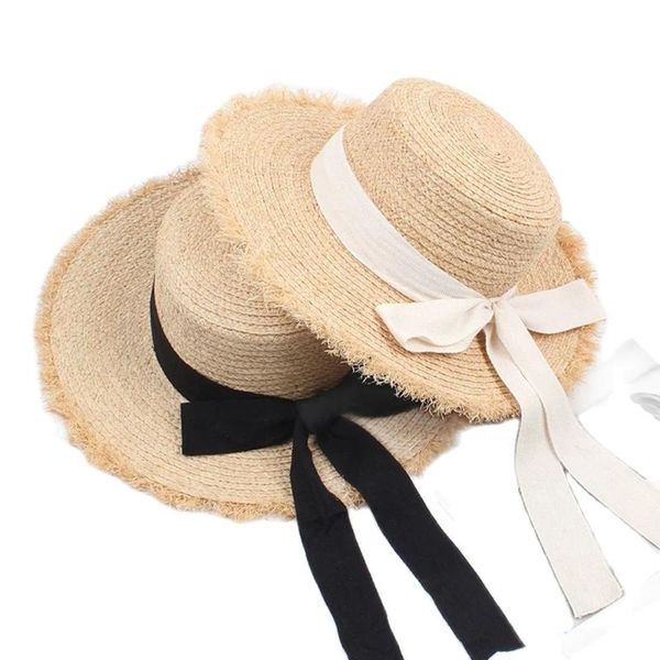wide brim hats 2021 summer sun hat bow 100%raffia visor temperament flat straw women's sea beach vacation leisure sunscreen, Blue;gray
wide brim hats 2021 summer sun hat bow 100%raffia visor temperament flat straw women's sea beach vacation leisure sunscreen, Blue;gray