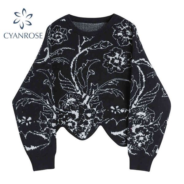hem cropped desigh casual crop sweater jumper floral print knitted stylish knitwear retro long sleeve chic korean lady 210417, White;black
hem cropped desigh casual crop sweater jumper floral print knitted stylish knitwear retro long sleeve chic korean lady 210417, White;black