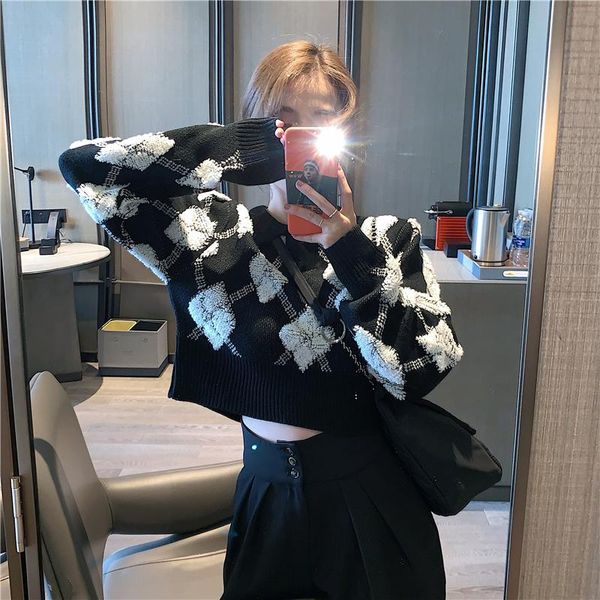 korean loose autumn winter clothes women sweaters fashion turn-down collar crop long sleeve knitted pullovers hipster women's, White;black
korean loose autumn winter clothes women sweaters fashion turn-down collar crop long sleeve knitted pullovers hipster women's, White;black