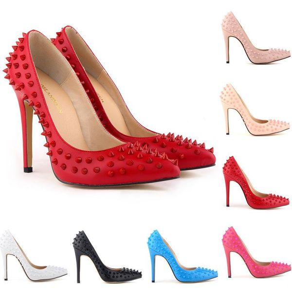 dress shoes loslandifen spring women pumps pu slip on 11cm thin heels pointed toe rivet wedding party ol office high woman, Black
dress shoes loslandifen spring women pumps pu slip on 11cm thin heels pointed toe rivet wedding party ol office high woman, Black