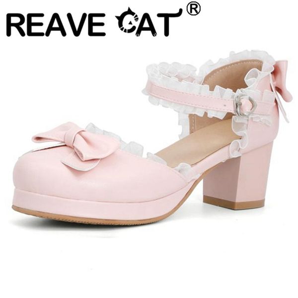 dress shoes reave cat mary janes pumps cute lace pearl bowtie princess lolita 6cm square high heel ankle buckle strap cosplay big size 32-48, Black
dress shoes reave cat mary janes pumps cute lace pearl bowtie princess lolita 6cm square high heel ankle buckle strap cosplay big size 32-48, Black