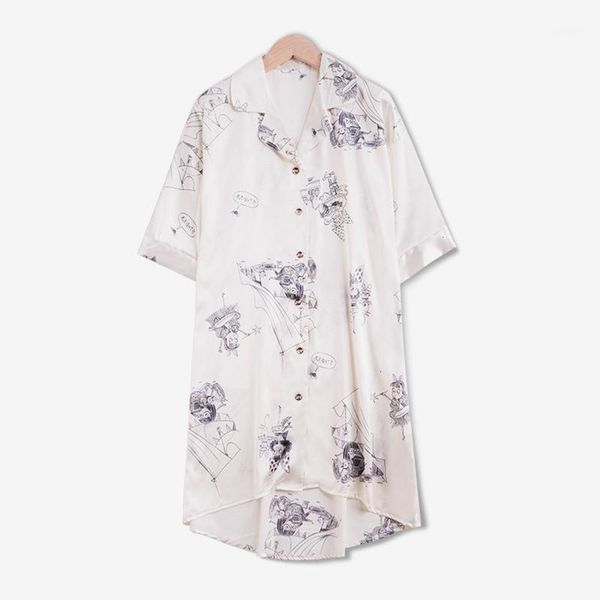 women's sleepwear fzslcyiyi cardigan shirt nightdress for female short sleeve satin nightgowns chemise femme night shirtdress home slee, Black;red
women's sleepwear fzslcyiyi cardigan shirt nightdress for female short sleeve satin nightgowns chemise femme night shirtdress home slee, Black;red