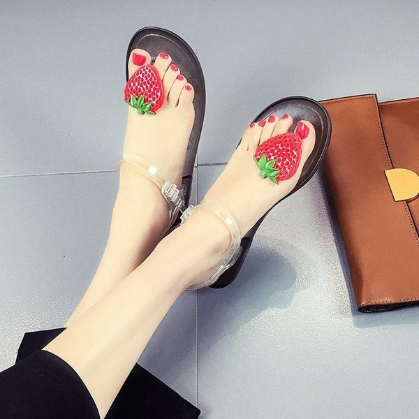 sandals 2021 fruit design female pvc transparent ankle strap ladies summer beach shoes woman open toe roman flats, Black
sandals 2021 fruit design female pvc transparent ankle strap ladies summer beach shoes woman open toe roman flats, Black