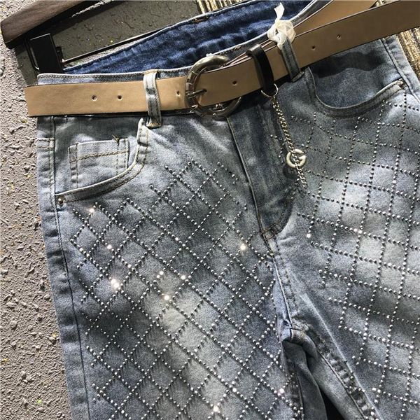 women's jeans drill woman 2021 spring high waist rhinestone stretch slim-fit denim pencil pants jean femme ropa mujer, Blue
women's jeans drill woman 2021 spring high waist rhinestone stretch slim-fit denim pencil pants jean femme ropa mujer, Blue