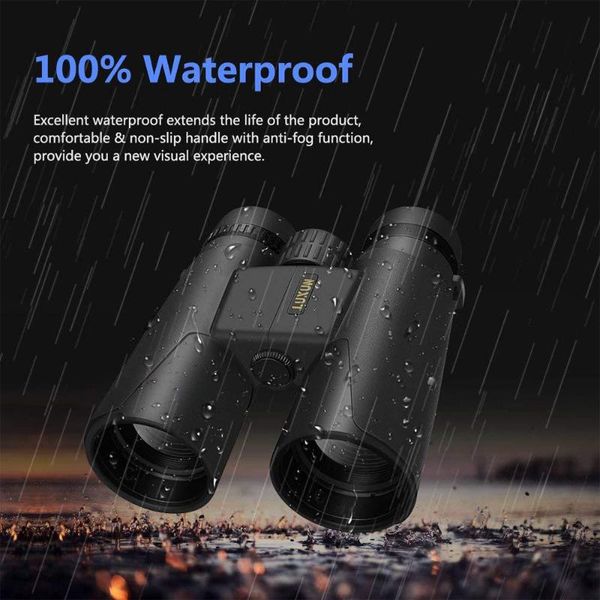 luxun 10x42 binoculars waterproof high powered magnification telescope multi-coated bak4 prism for hunting camping hiking travel telescopes