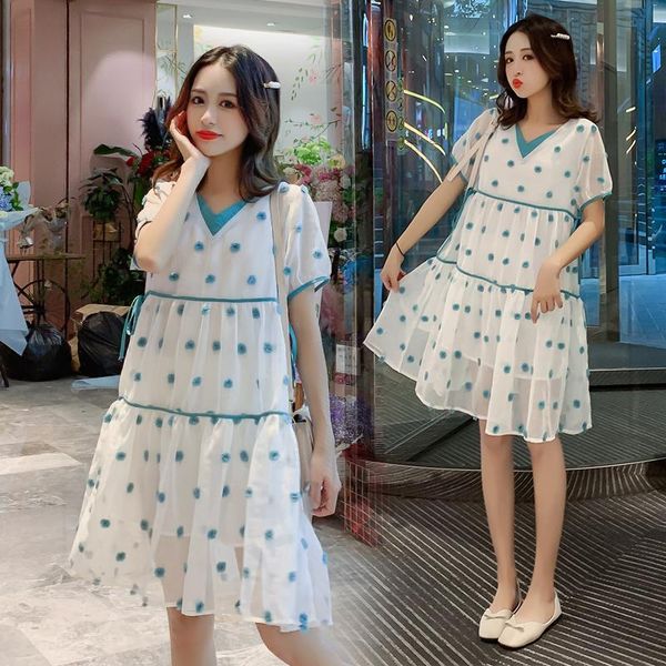 maternity dresses 665# dress summer chiffon v neck short sleeve easy matching loose stylish for pregnant women mom, White
maternity dresses 665# dress summer chiffon v neck short sleeve easy matching loose stylish for pregnant women mom, White
