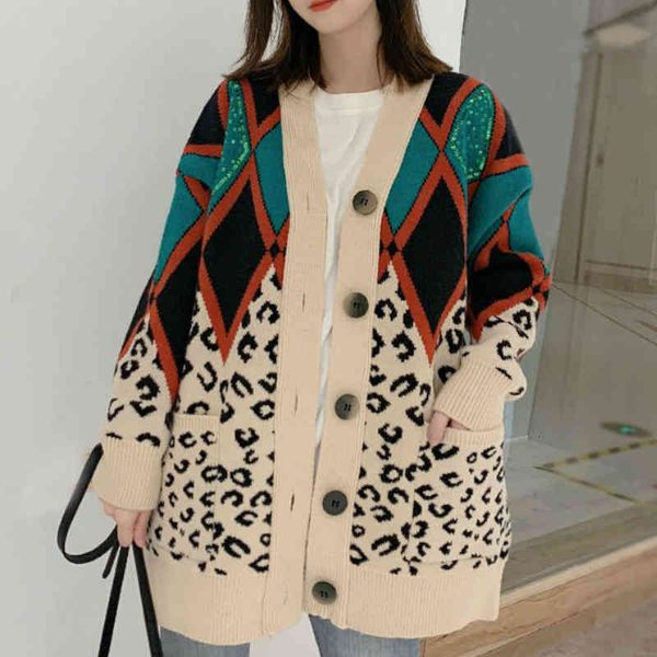 sweaters autumn women v neck red green beige patchwork zigzag leopard casual long sweater knit cardigan & outerwear, White;black
sweaters autumn women v neck red green beige patchwork zigzag leopard casual long sweater knit cardigan & outerwear, White;black