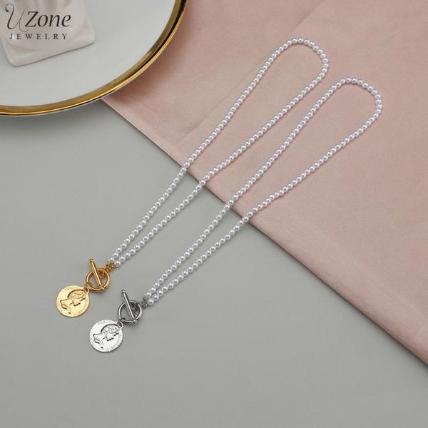pendant necklaces uzone shining stainless steel pearl chain ot buckle queen necklace for woman jewelry birthday gift colliers, Silver
pendant necklaces uzone shining stainless steel pearl chain ot buckle queen necklace for woman jewelry birthday gift colliers, Silver