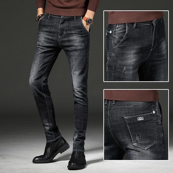 men's jeans men's high-end korean fashion trend leggings student leisure youth four seasons, Blue
men's jeans men's high-end korean fashion trend leggings student leisure youth four seasons, Blue