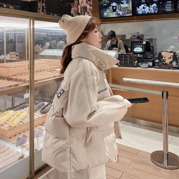 women's down & parkas fashion stand collar short cotton padded jacket women 2021 loose thickened casual coat female, Black
women's down & parkas fashion stand collar short cotton padded jacket women 2021 loose thickened casual coat female, Black