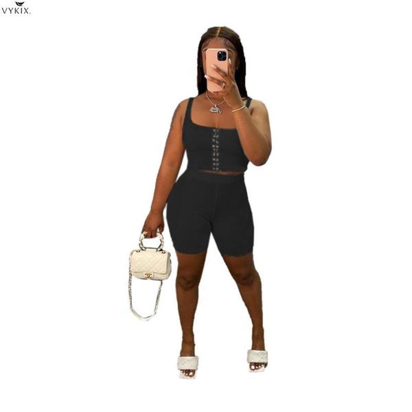 women's tracksuits women set solid strap square collar hidden button crop skinny shorts two 2 piece sets club outfits summer, Gray
women's tracksuits women set solid strap square collar hidden button crop skinny shorts two 2 piece sets club outfits summer, Gray